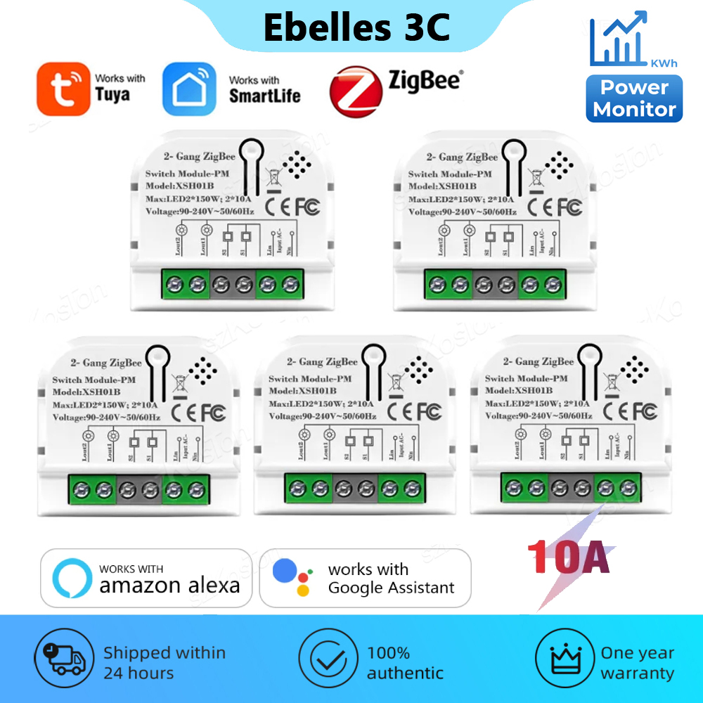 1/2 Channels 10A Tuya ZigBee S - Home Automation Ideas recension och pris