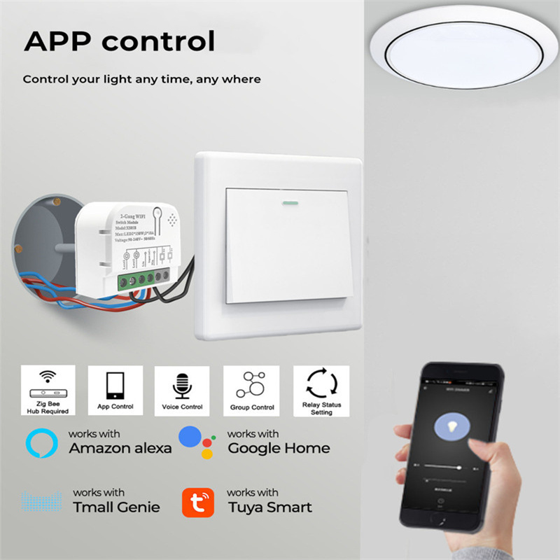 1/2 Channels 10A Tuya ZigBee S - Home Automation Ideas recension och pris