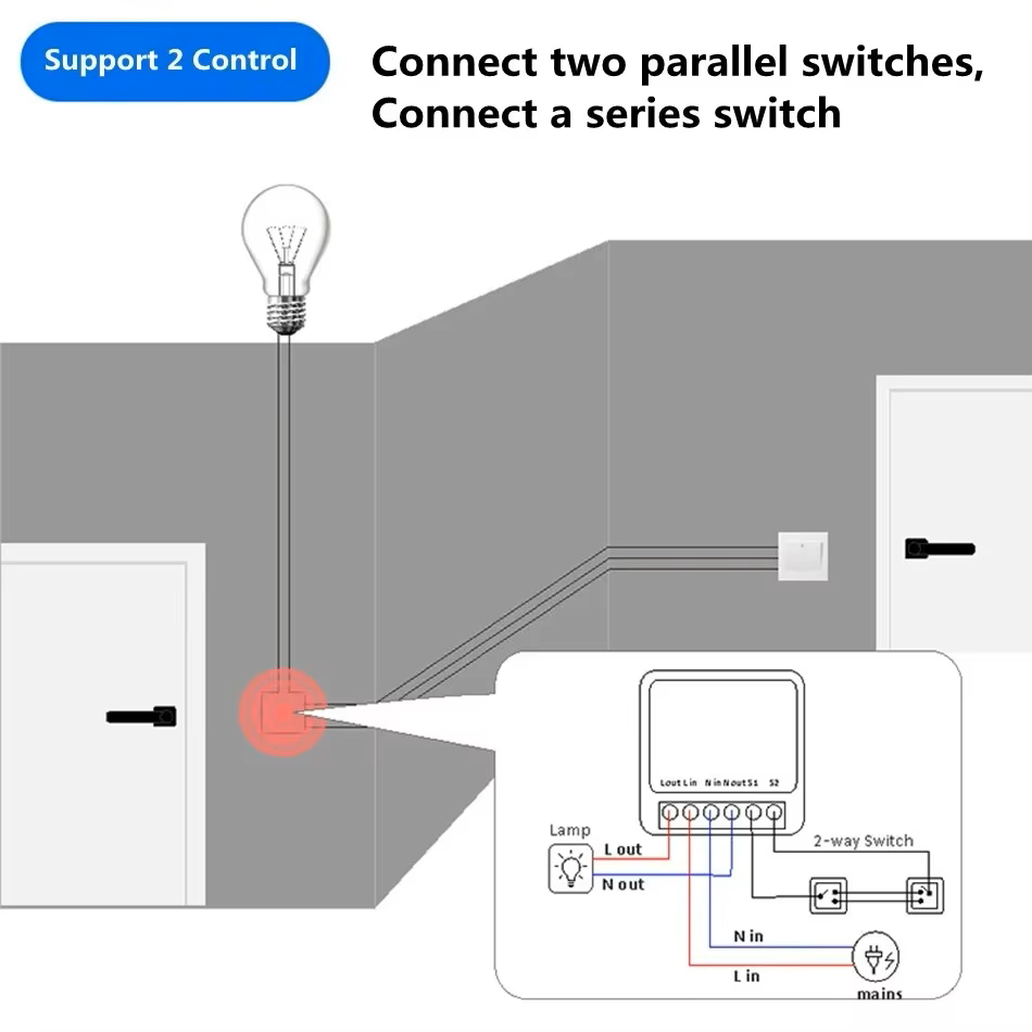 16A WiFi Smart Switch 2-Way DI - Home Automation Ideas recension och pris