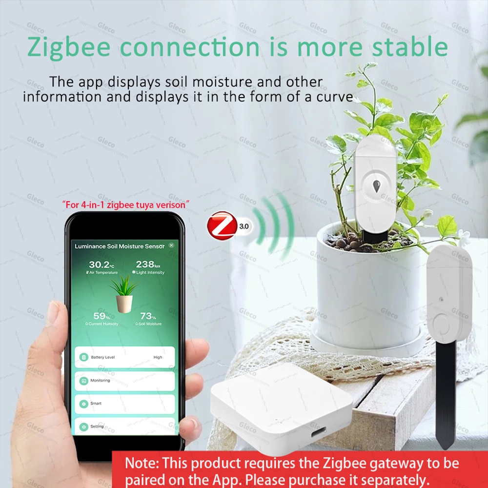 Zigbee Soil Sensor Moisture Te - Home Automation Ideas recension och pris